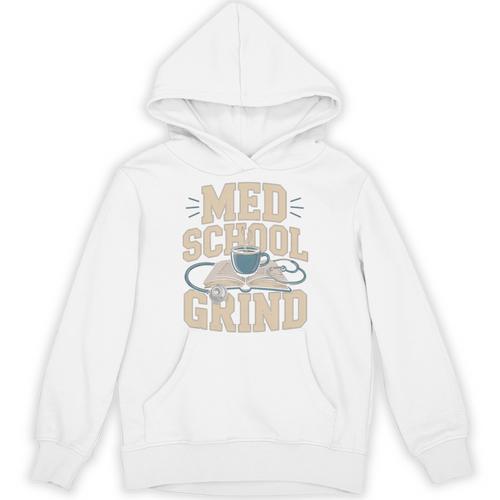 Med School Grind Coffee Book Stethoscope Study Premium Tri-Blend Unisex Hoodie - Bookorys DE