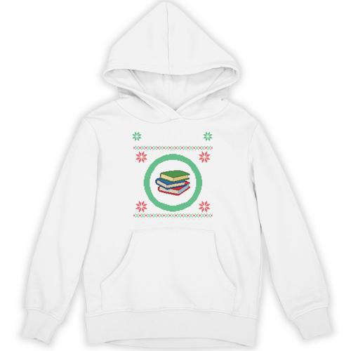 Merry Bookmas Christmas Jumper Avid Reader Ugly Sweater Book Unisex Hoodie - Bookorys