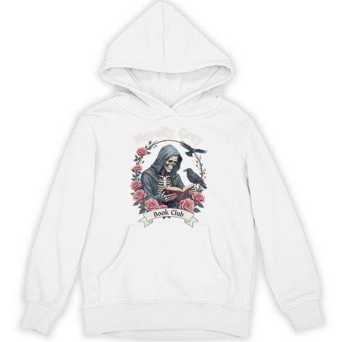 Morally Grey Book Club Gothic Skeleton And Raven Vintage Premium Tri-Blend Unisex Hoodie - Bookorys DE