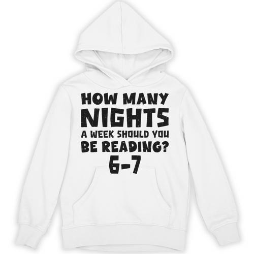 How Many Nights A Week Should You Be Reading 6-7 Book Lover Premium Tri-Blend Unisex Hoodie - Bookorys DE