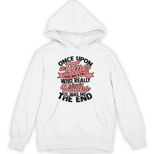 Once Upon a Time There Was a Girl Bookmark And Books Unisex Hoodie - Bookorys CA