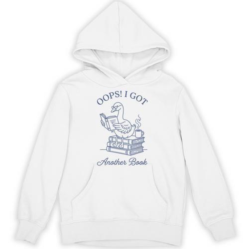 Oops I Got Another Book Bookish Reading Goose Graphic Unisex Hoodie - Bookorys