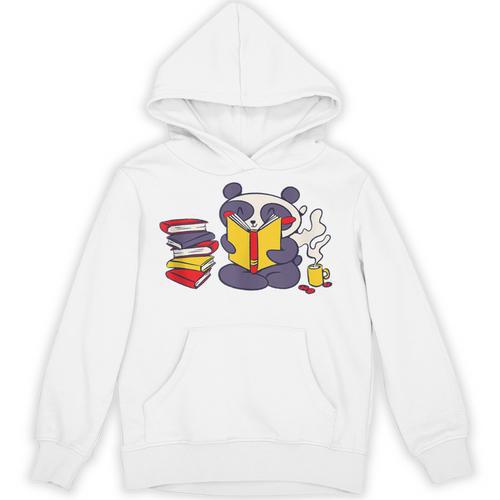 Panda Reading Bear Read Books Cute Unisex Hoodie - Bookorys CA