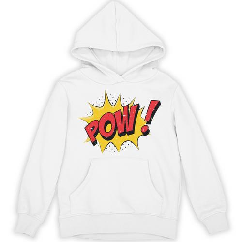 POW Comic Book Cartoon Pop Art Comfort Colors Crop Top Unisex Hoodie - Bookorys AU