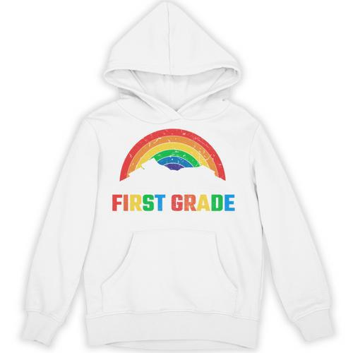 Rainbow Colors First Grade Squad Reading Book Graphic Unisex Hoodie - Bookorys UK
