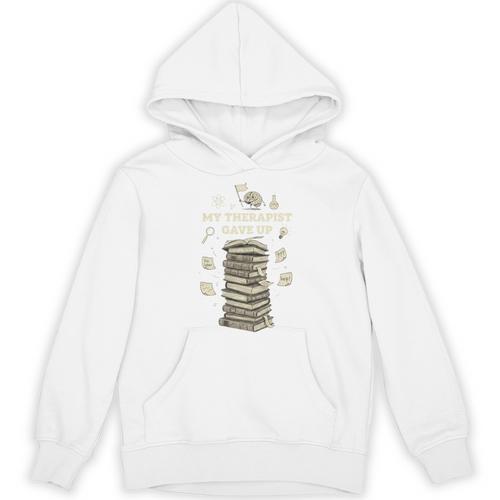 My Therapist Gave Up Overwhelmed Brain Books Unisex Hoodie - Bookorys DE