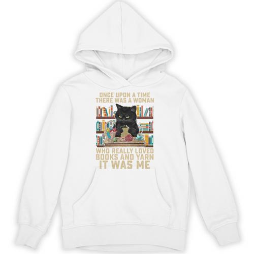 There Was A Woman Who Really Loved Books And Yarn Crocheting Unisex Hoodie - Bookorys