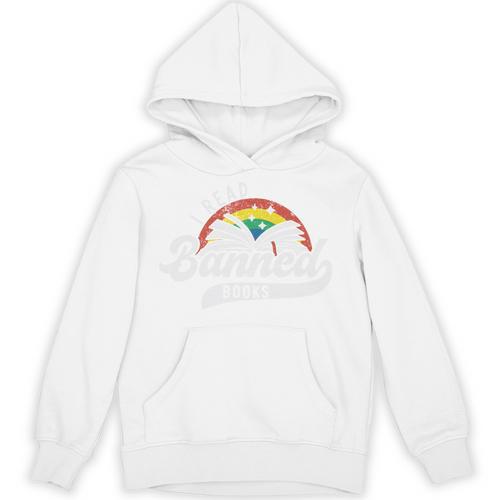 I Read Banned Books Comfort Colors Crop Top Unisex Hoodie - Bookorys CA