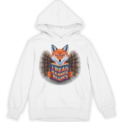 I Read Banned Books Sly Fox Reading Books Unisex Hoodie - Bookorys