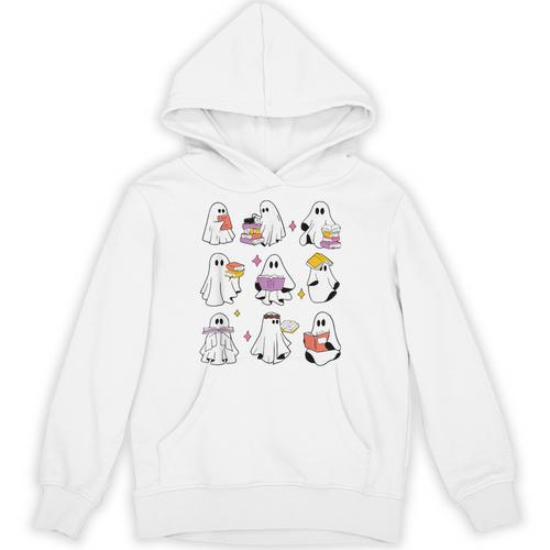 Read More Books Booooks Halloween Boooks Ghost Boo Teacher Men Women Kids Unisex Hoodie - Bookorys