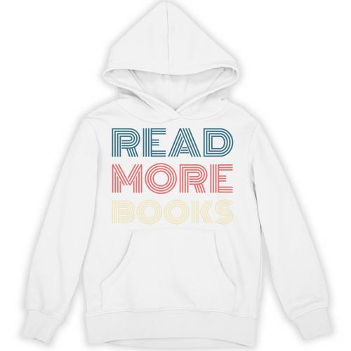 Read More Books Retro Font Book Lover Reading Quote Comfort Colors Crop Top Unisex Hoodie - Bookorys DE