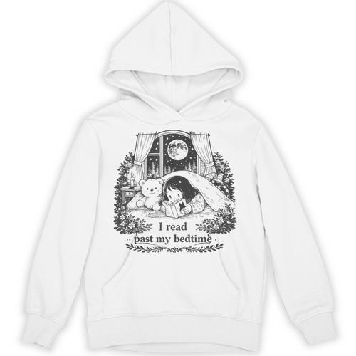 I Read Past My Bedtime Book Lover Bookworm Girl Women Unisex Hoodie - Bookorys CA