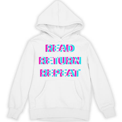 Read Return Repeat Bookworm Reading Teacher Librarian Book Unisex Hoodie - Bookorys DE