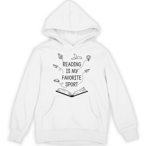 Reading Is My Favorite Sport Read Bookworm Book Lover Unisex Hoodie - Bookorys AU