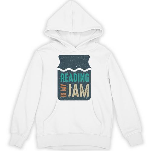 Reading Is My Jam Book Lover And Reading Teacher Unisex Hoodie - Bookorys UK
