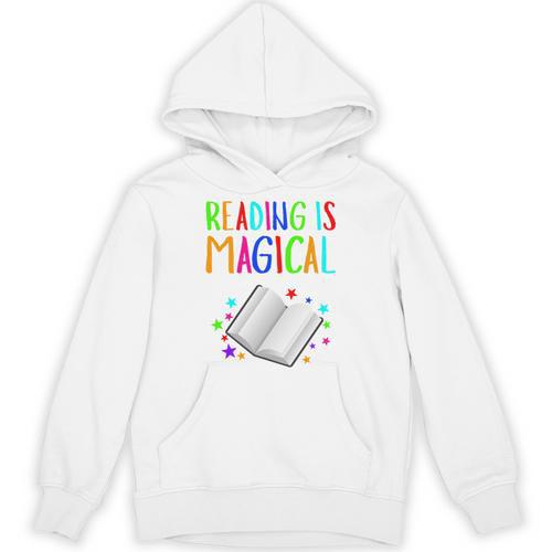 Reading Is Magical I Love To Read Book Lovers Teacher Unisex Hoodie - Bookorys CA