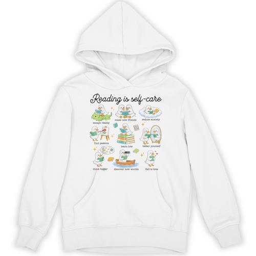 Reading Is Self Care Bookworm Reading Book Lovers Unisex Hoodie - Bookorys DE