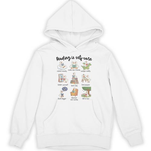Reading Is Self-Care Silly-Goose Reading Book Bookish Reader Unisex Hoodie - Bookorys