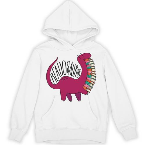 Readosaurus Reading Dinosaur Book Lover Library Studying Unisex Hoodie - Bookorys