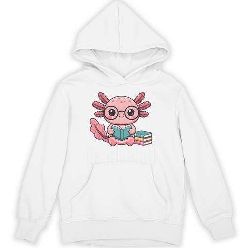 Readsalotl Axolotl Reading Cute Book Lover Bookworm Premium Tri-Blend Unisex Hoodie - Bookorys AU