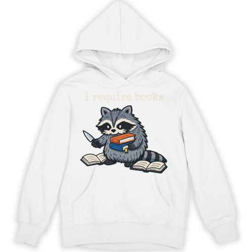 I Require Books Raccoon Unisex Hoodie - Bookorys DE