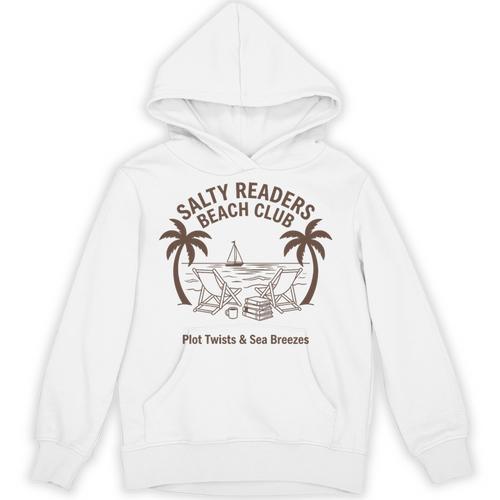 Salty Readers Beach Club Books Plot Twists & Sea Breezes Premium Tri-Blend Unisex Hoodie - Bookorys