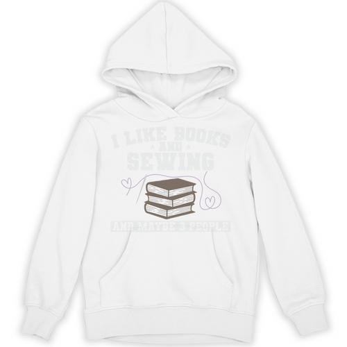 Sew I Like Books And Sewing And Maybe 3 People Premium Tri-Blend Unisex Hoodie - Bookorys CA