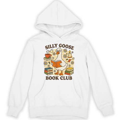 Silly Goose Book Club Cozy Reading Humor Unisex Hoodie - Bookorys DE