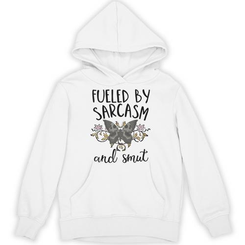 Smut And Sarcasm Women Sarcastic Romance Reader Smutty Books Unisex Hoodie - Bookorys DE