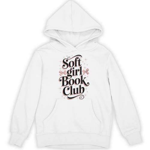 Soft Girl Book Club Coquette Bow Aesthetic Reader Unisex Hoodie - Bookorys