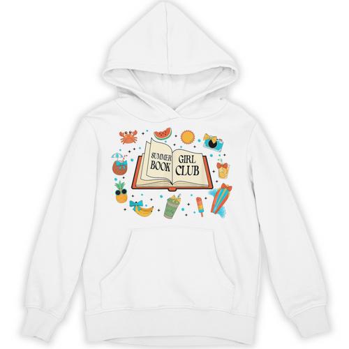 Summer Girl Book Club Beach Vacation For Book Lovers Unisex Hoodie - Bookorys CA