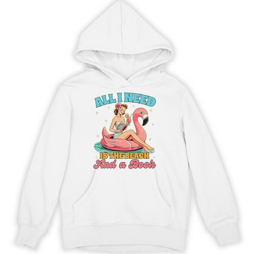 Summer Reading Book Lover All Need Is The Beach & A Book Premium Tri-Blend Unisex Hoodie - Bookorys UK