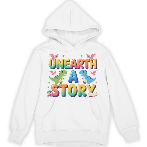 Summer Reading Unearth A Story Dinosaur Books 2026 Unisex Hoodie - Bookorys CA