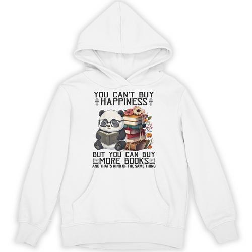 Teacher Bookworm Book Lover Panda Reading Book Librarian Tee Unisex Hoodie - Bookorys UK