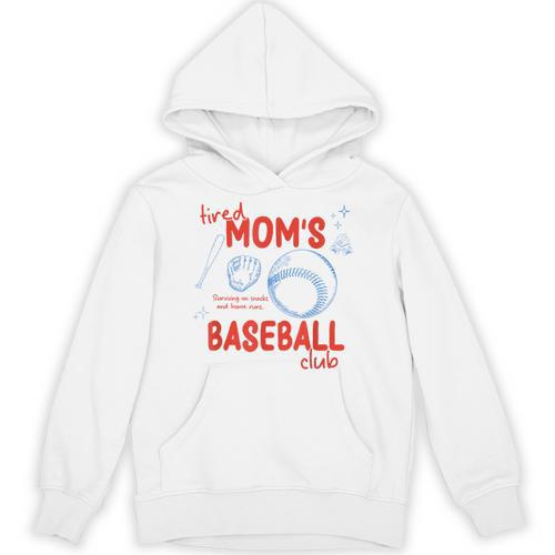 Tired Baseball Mom Club Baseball Mama Mother's Day Unisex Hoodie - Sportilla