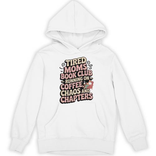 Tired Moms Book Club Coffee Sarcasm Jokes Dad Humor Premium Tri-Blend Unisex Hoodie - Bookorys DE