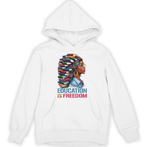 History Education Is Freedom Books Black History Unisex Hoodie - Bookorys