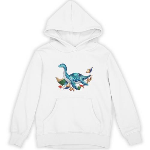 Unearth A Story Summer Reading 2026 Cute Plesiosaurus Book Unisex Hoodie - Bookorys AU