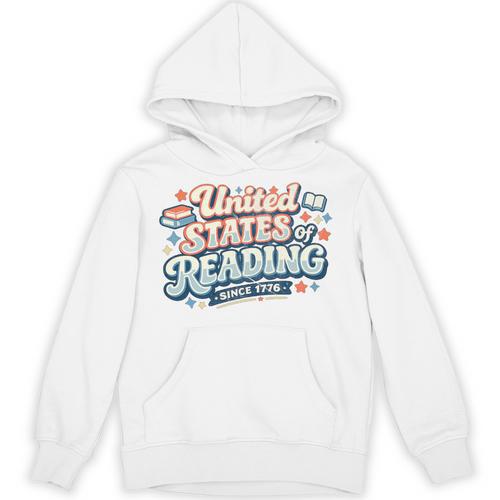 United States Of Reading Patriotic Book Lover Premium Tri-Blend Unisex Hoodie - Bookorys