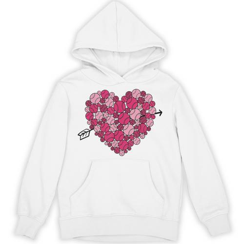 Valentine's Day Baseball Heart Softball Player Sports Lover Unisex Hoodie - Sportilla