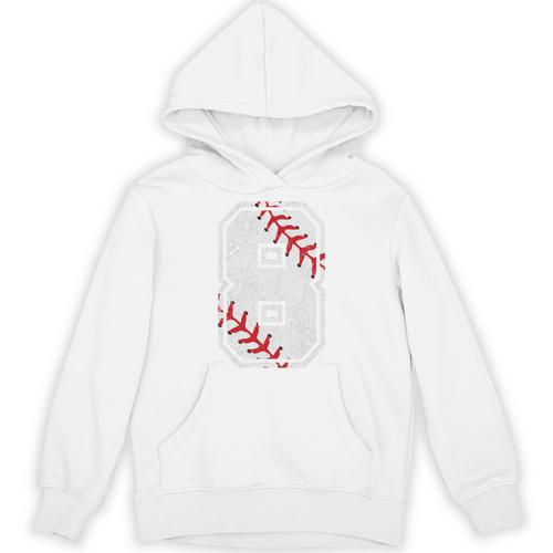 Vintage Baseball 8 Jersey Number 8 Unisex Hoodie - Sportilla