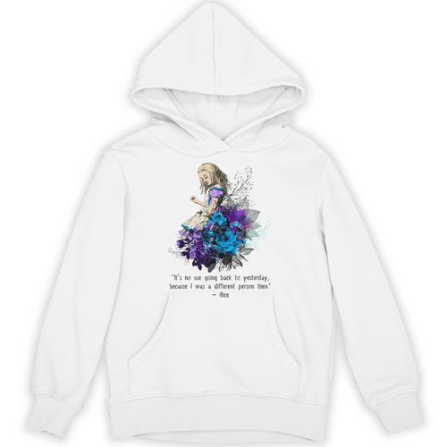 Vintage Book Quote It’s No Use Going Back To Yesterday Unisex Hoodie - Bookorys DE