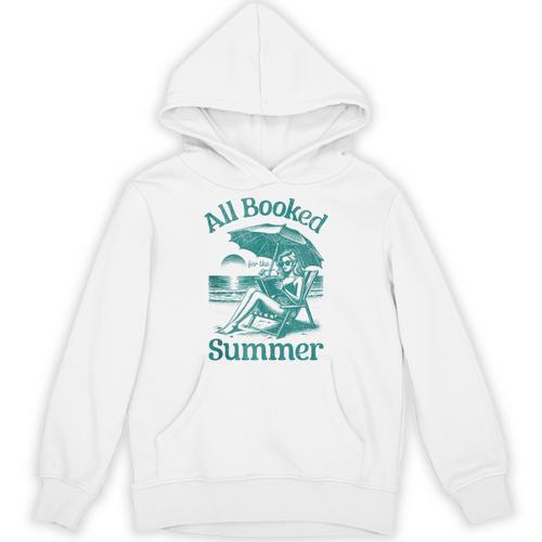 Vintage All Booked For The Summer Book Girl Summer Coquette Unisex Hoodie - Bookorys