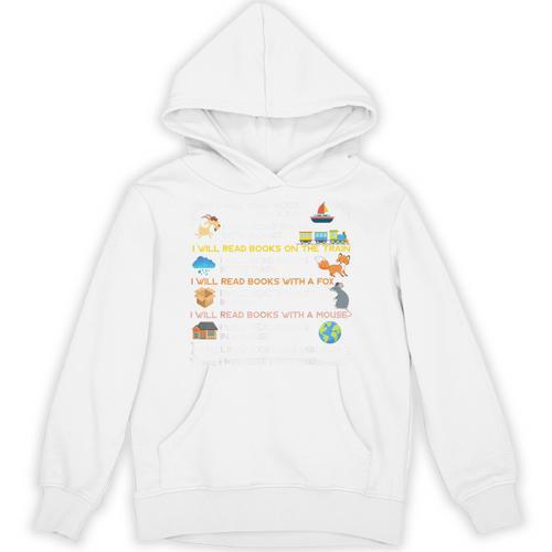 I Will Read Books On a Boat & Everywhere Reading T-Shirt Unisex Hoodie - Bookorys DE