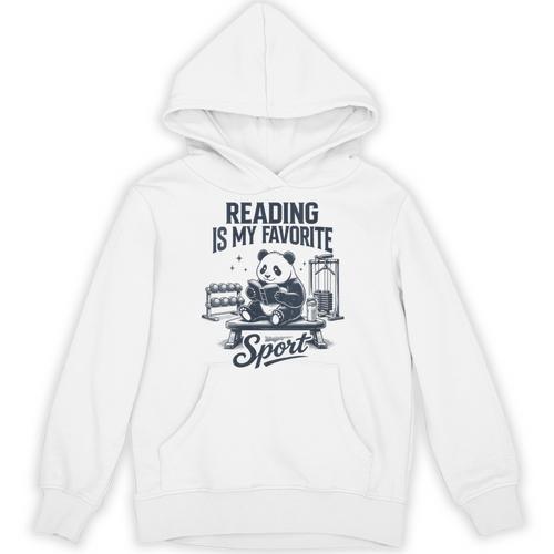 Women's Book Lover Bookish Panda Reading Is My Favorite Sport Unisex Hoodie - Bookorys DE