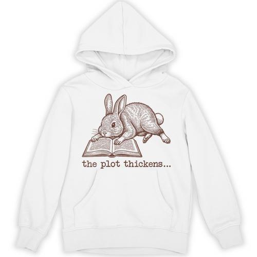 Women's Bookish Rabbit Reading Fiction Novel Book Vintage Bookworms Unisex Hoodie - Bookorys DE