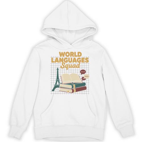 World Languages Squad Books Tower Performance Unisex Hoodie - Bookorys DE