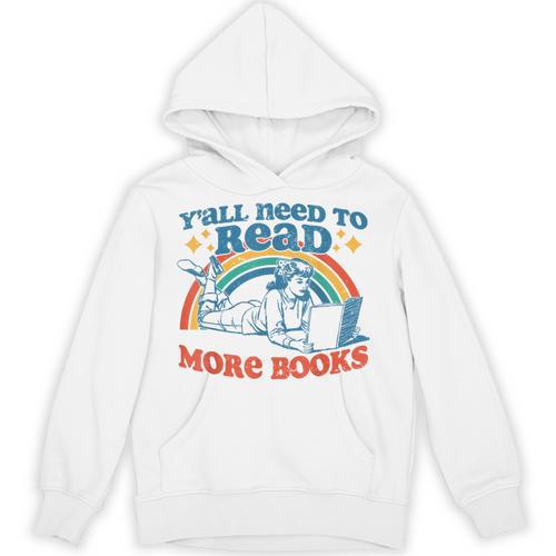 Y'All Need To Read More Books Book Lover Retro Reading Unisex Hoodie - Bookorys DE