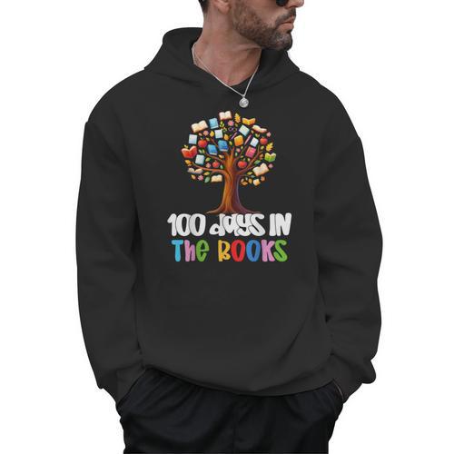 100 Days In The Books Tree Of Knowledge 100th Day Of School Men Hoodie - Bookorys