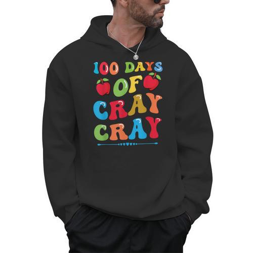100 Days Of Cray Cray Apples And Books Men Hoodie - Bookorys